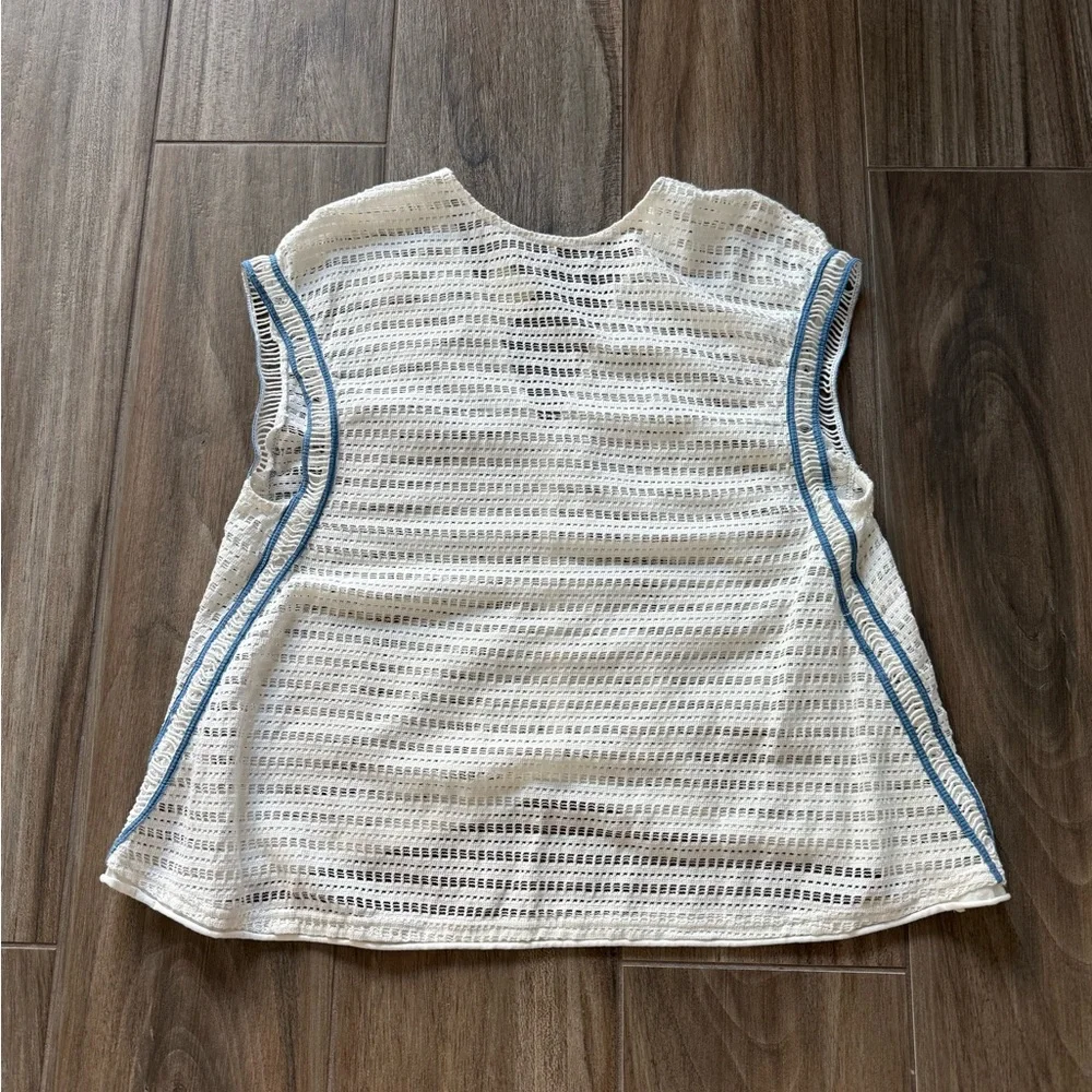 Free People Seaside Walk Top. NWT. Crochet. Appliqués. Wmn’s Sz XS. - Picture 9 of 11